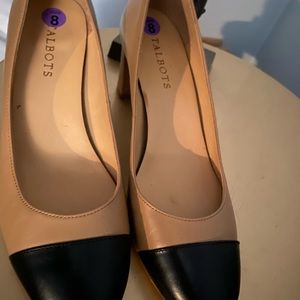 Talbots two tone square heel